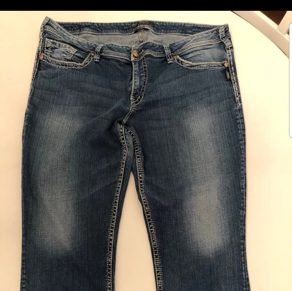 Silver Jean Capri Plus size